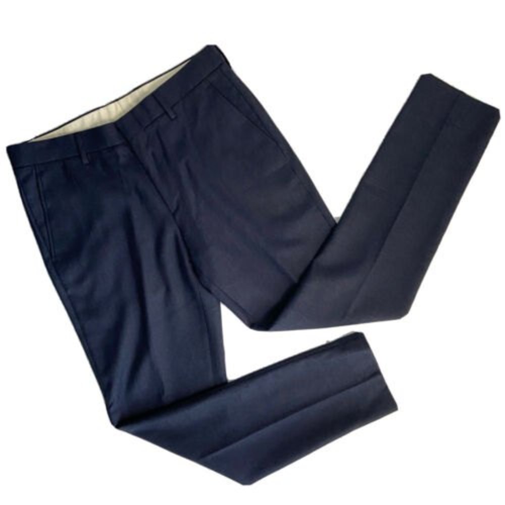 J.CREW Bowery Slim Fit Lined Wool Pant Navy Blue  Men's Size 32x32 Style #47475